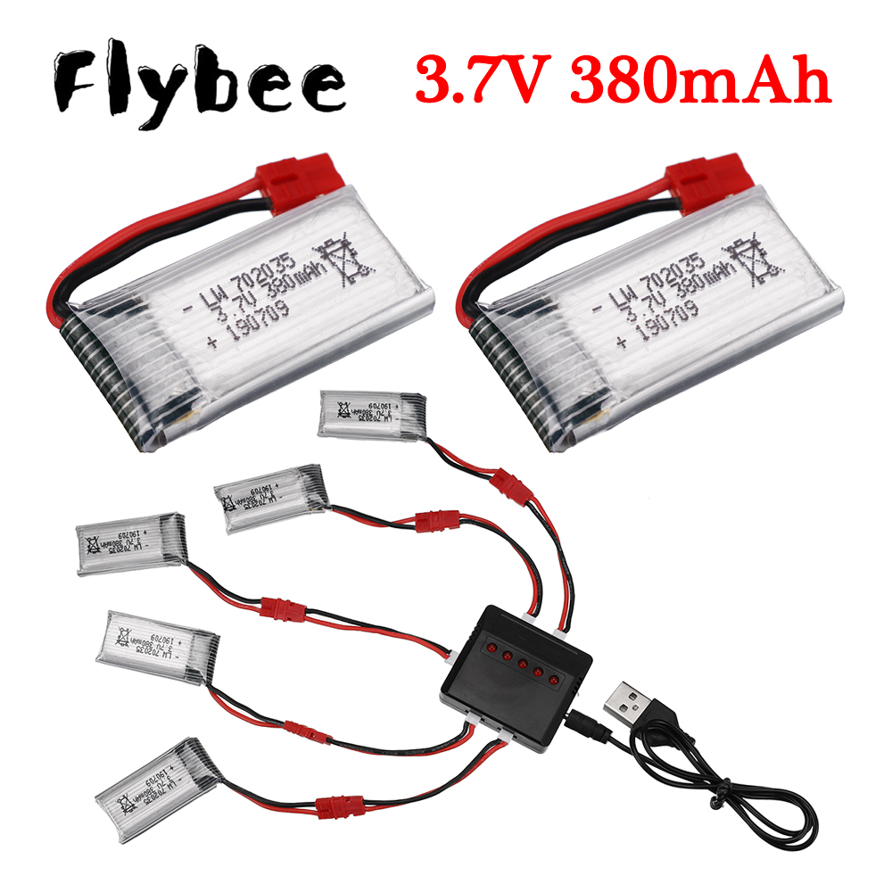 Drone Battery Lipo - 3.7V 380mAh Lipo Battery With Charger