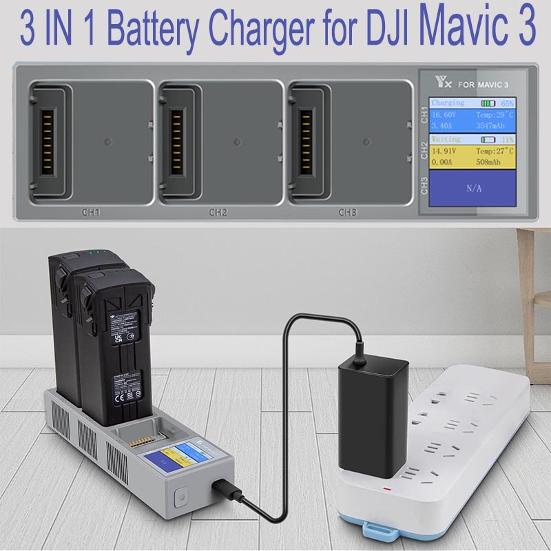 Drone Battery Parallel Board - 3 IN 1 Battery Charger for