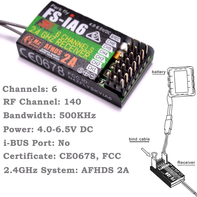 Flysky FS-IA6 Receiver 6CH Dua - Drone Battery Plate review and price
