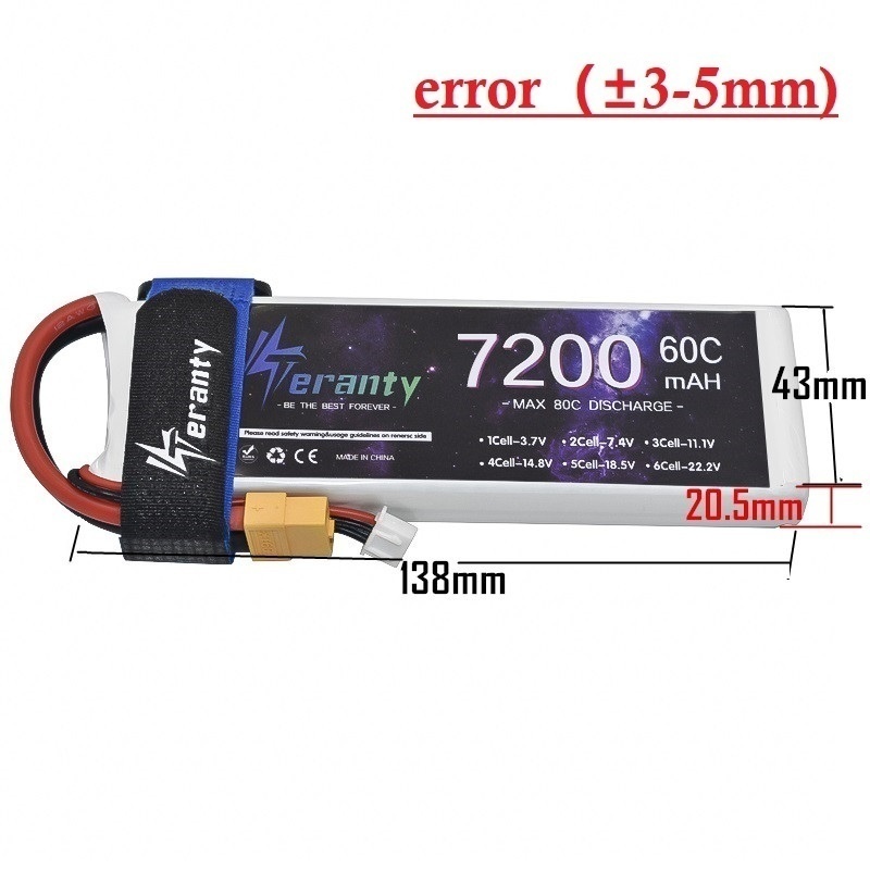 Upgrade 2S 7.4V 7200mAh 60C 6S - Drone Battery 6S review and price