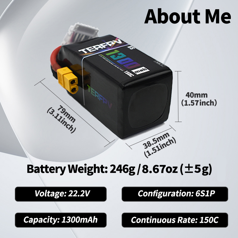 TERFPV Lipo Battery 6S 22.2V 1 - Drone Battery Plate review and price