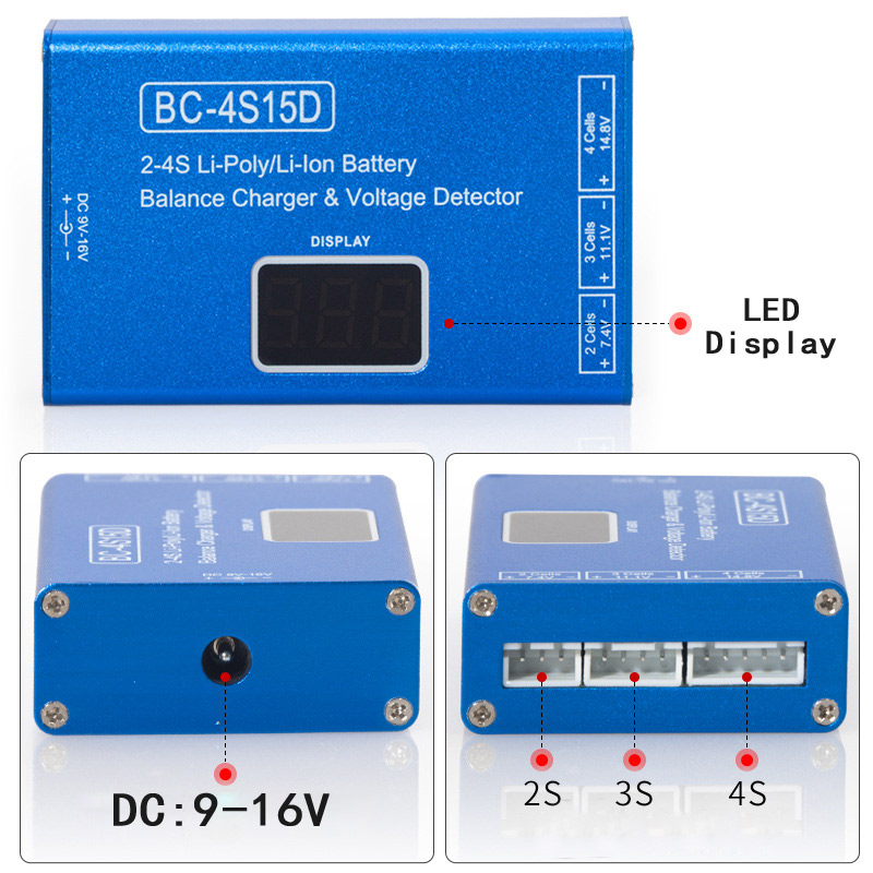 BC-4S15D 2-4S Lithium Balance  - Drone Battery Voltage Checker review and price