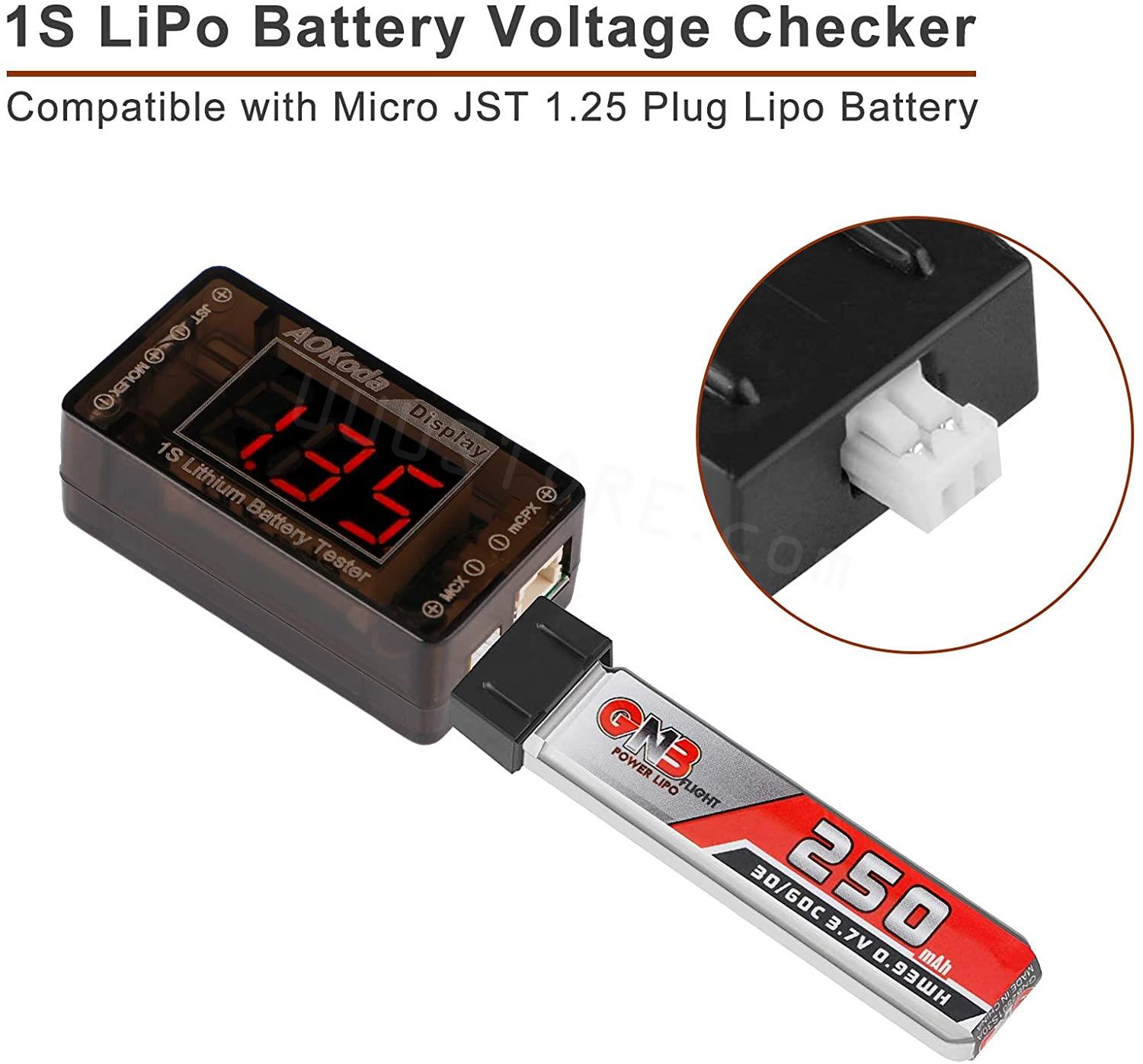 AOKoda AOK-041 1S LiPo Battery - Drone Battery Voltage Checker review and price