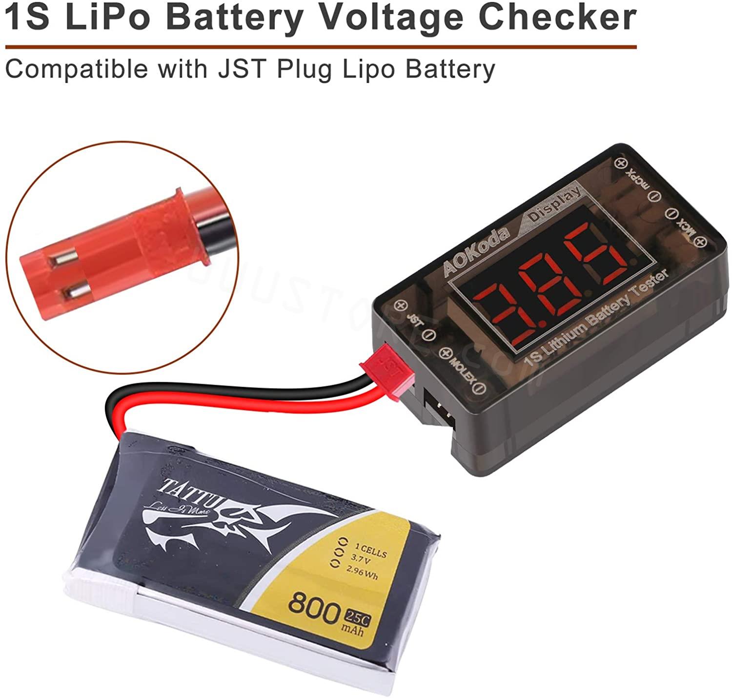 AOKoda AOK-041 1S LiPo Battery - Drone Battery Voltage Checker review and price