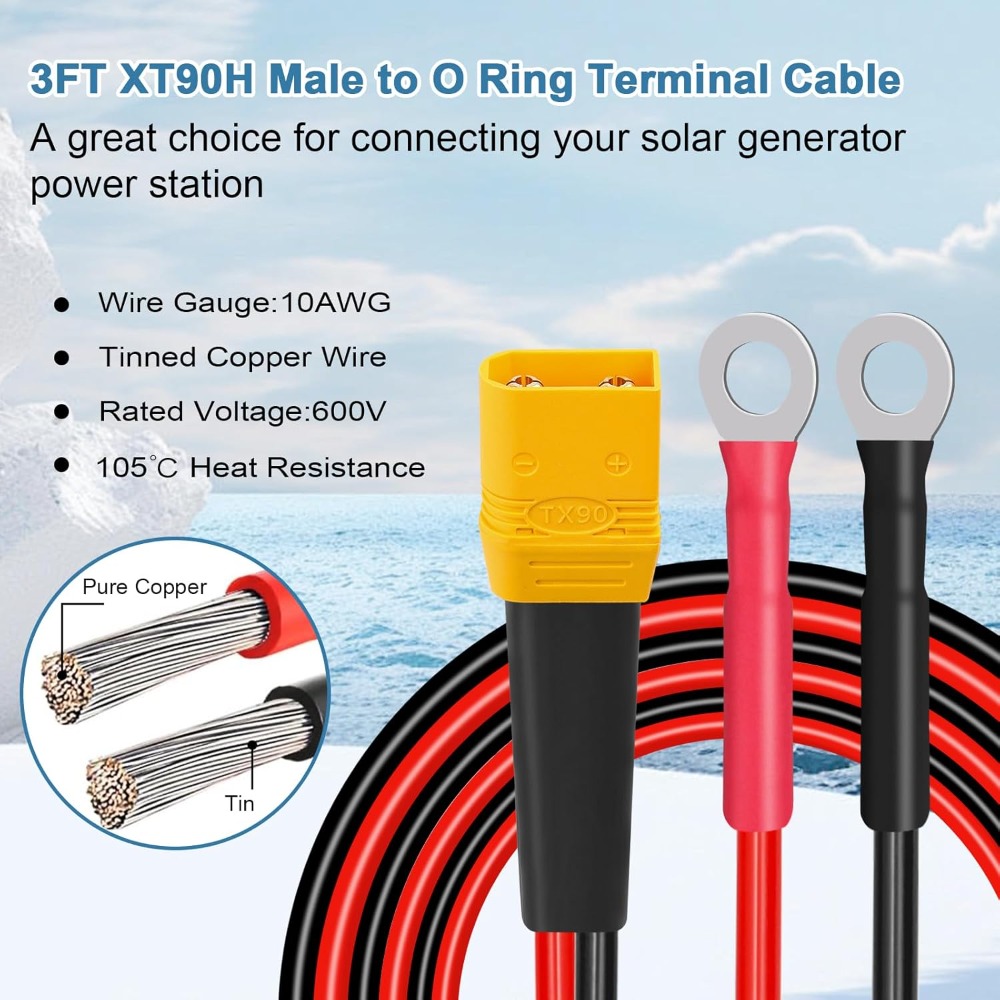 XT90 to O Ring Terminal Cable  - Drone Battery Connector review and price