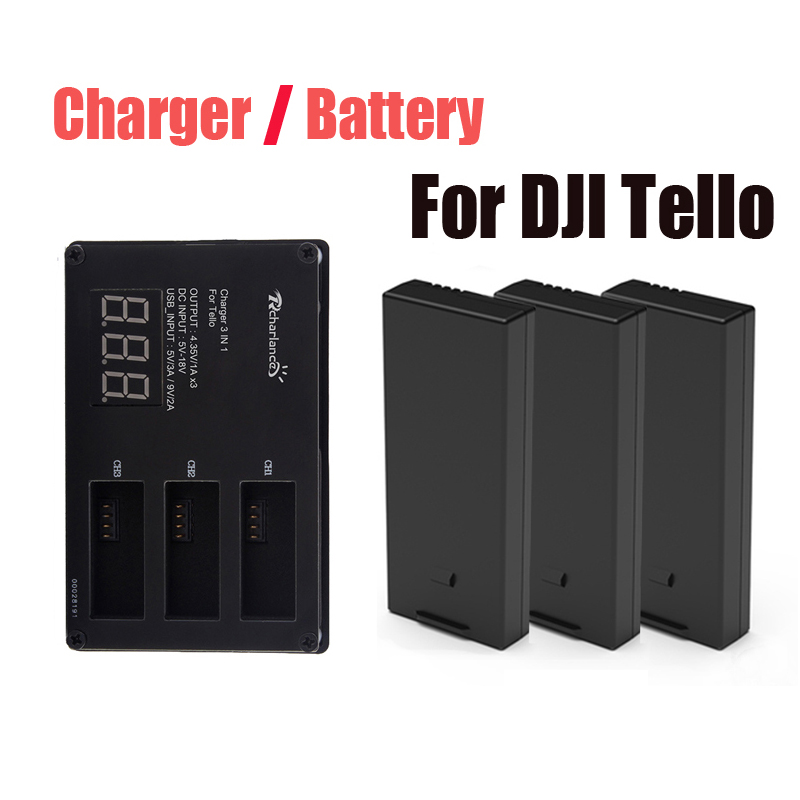 Original DJI Tello battery / D - Drone Battery Balance Charger review and price