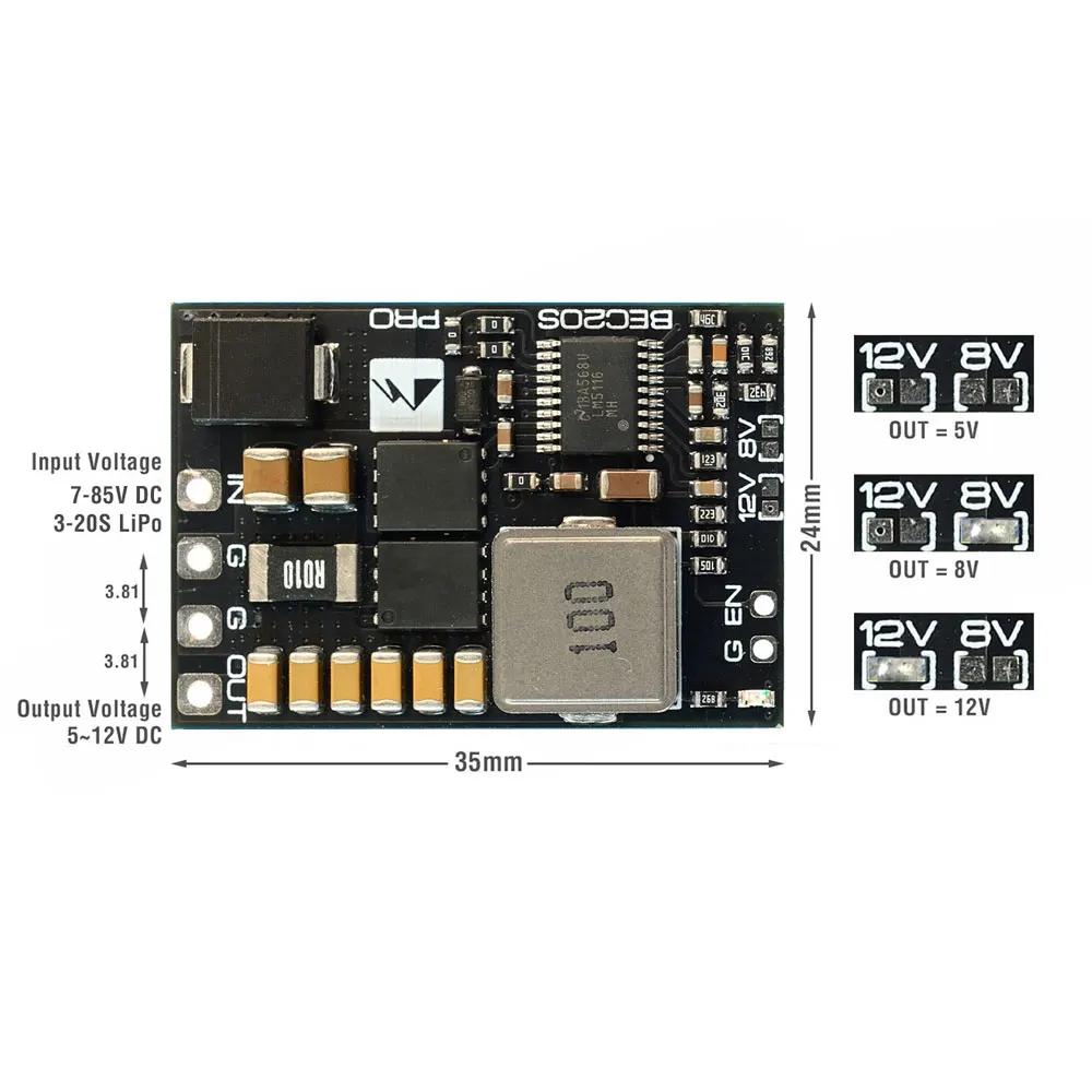 MatekSys BEC 20S-PRO 7-85V to  - Drone Battery High Voltage review and price