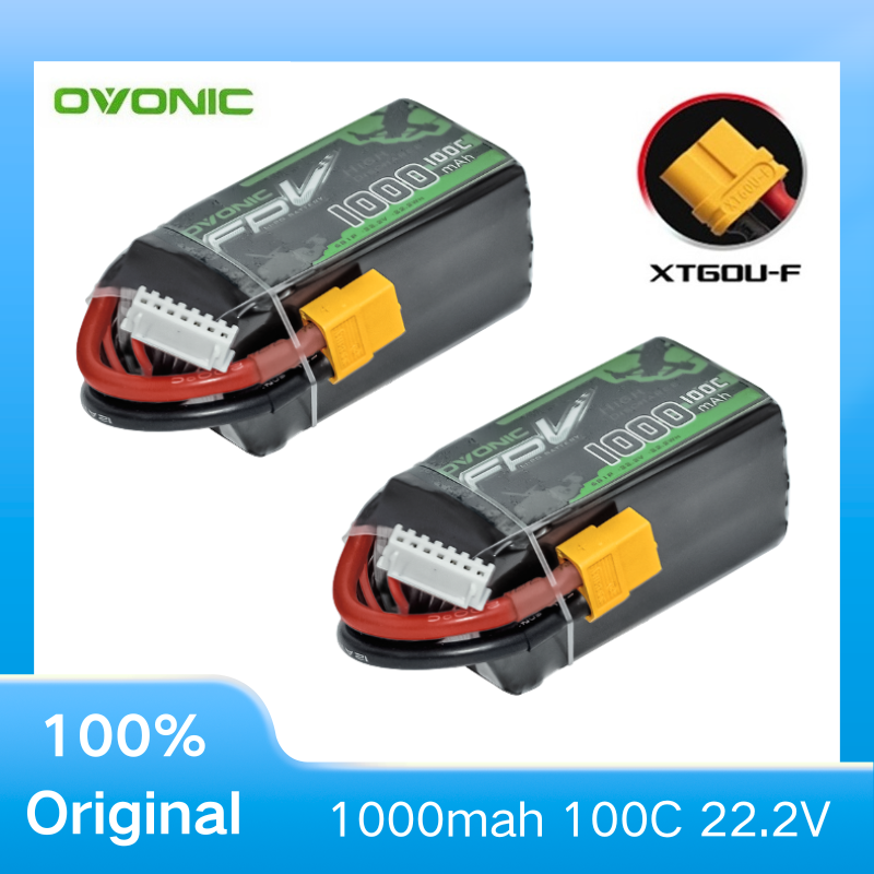 2Pcs OVONIC 1000mAh 100C 22.2V - Drone Battery Li-Ion review and price