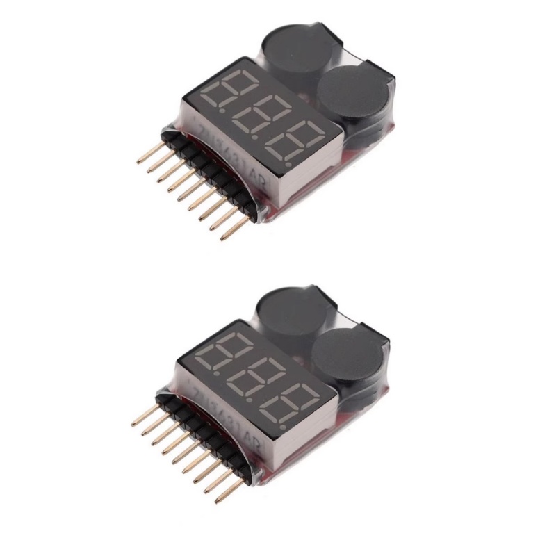 2Pcs 1S-8S LiPo Battery Voltag - Drone Battery Voltage Checker review and price
