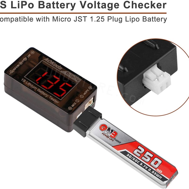 AOKoda AOK-041 1S LiPo Battery - Drone Battery Voltage Checker review and price